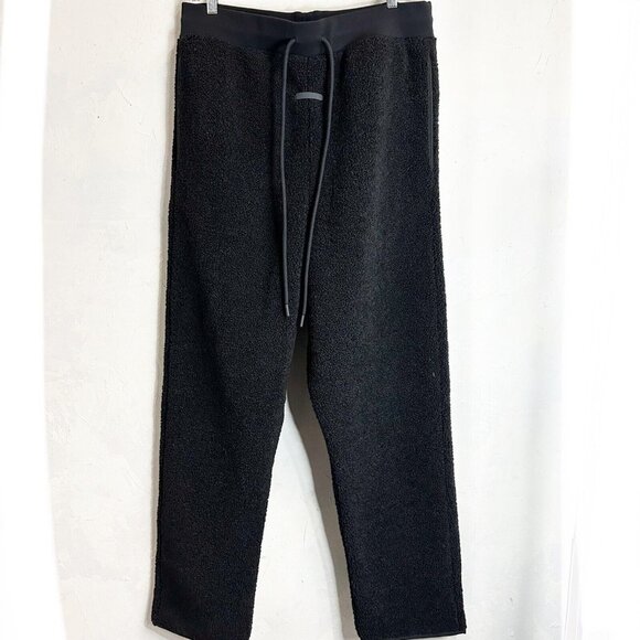 Essentials Fear of God Polar Sherpa Black Fleece Pants NEW XL - Picture 1 of 10